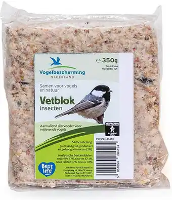 Intratuin Cj wildlife insecten vetblok 10 x 11,5 x 2,5 cm aanbieding
