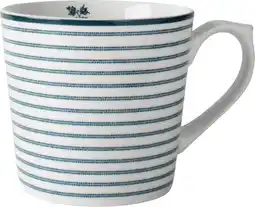Intratuin Laura ashley mok xl candy stripe blauw 540 ml aanbieding