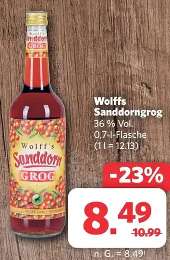 Combi Markt Wolffs Sanddorngrog aanbieding