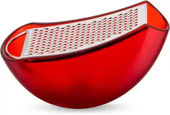 Amazon Alessi parmenide aaru01 r - design rasp met kaaskelder, in thermoplastische hars gepolijst staal, rood aanbieding