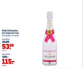 Makro Moët & Chandon Ice Imperial rosé 750ml aanbieding