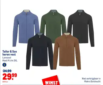 Makro Tailor & Son heren vest aanbieding