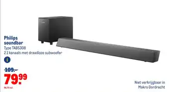 Makro Philips soundbar Type TAB5308 aanbieding