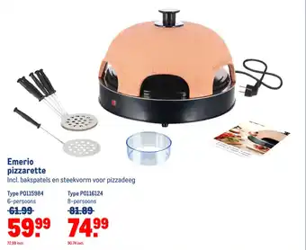 Makro Emerio pizzarette Type P0115984 aanbieding