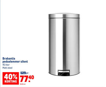 Makro Brabantia pedaalemmer silent aanbieding