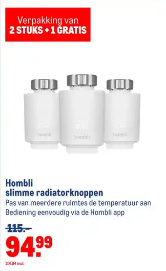 Makro Hombli slimme radiatorknoppen aanbieding