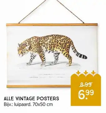 Xenos Vintage posters Luipaard 70*50cm aanbieding