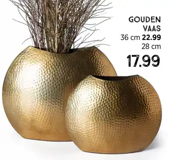 Xenos Gouden vaas 28cm aanbieding