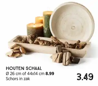 Xenos Houten schaal 26cm aanbieding