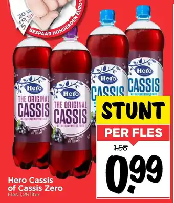 Vomar Voordeelmarkt Hero cassis of cassis zero 1.25 L aanbieding