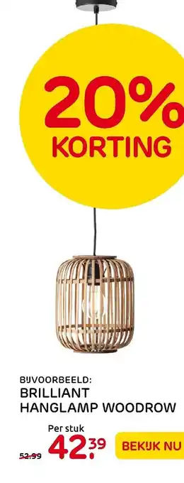 Praxis Brilliant Hanglamp Woodrow aanbieding