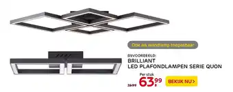 Praxis Brilliant LED plafondlampen serie Quon aanbieding