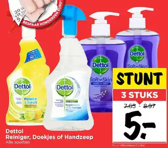 Vomar Voordeelmarkt Dettol reiniger, doekjes of handzeep aanbieding