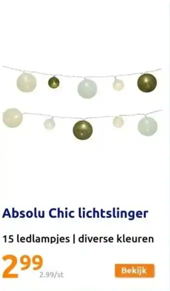 Action Absolu Chic lichtslinger aanbieding