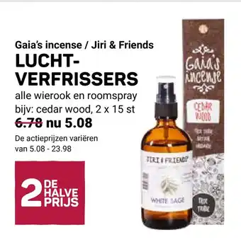 Ekoplaza Gaia's incense / jiri & friends lucht- verfrissers aanbieding