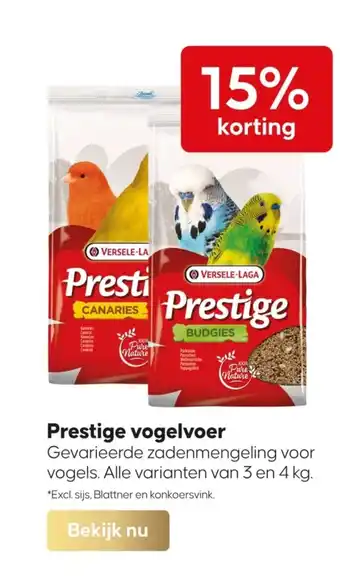 Pets Place Prestige vogelvoer aanbieding