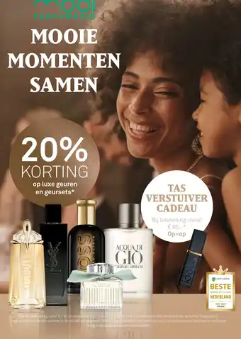 Mooi parfumerie 20% korting op luxe geuren en geursets* aanbieding