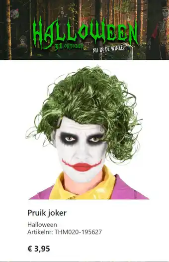 Van Cranenbroek Pruik Joker THM020-195627 aanbieding