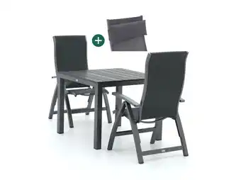 Kees Smit Bellagio fermo/fidenza 90cm dining tuinset 3-delig verstelbaar aanbieding