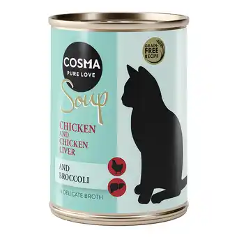 Zooplus Cosma soup 6 x 100 g voor een probeerprijs! - kipfilet met kippenlever en broccoli (6 x 100 g) aanbieding