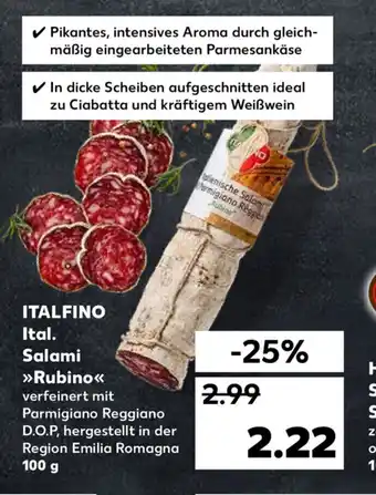 Kaufland DE Italfino Ital. Salami aanbieding