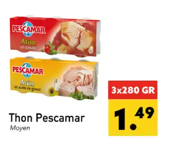 Tanger Markt Thon Pescamar Moyen 3x280 gr aanbieding