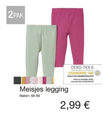 Kik Meisjes legging 68-86 2pak aanbieding