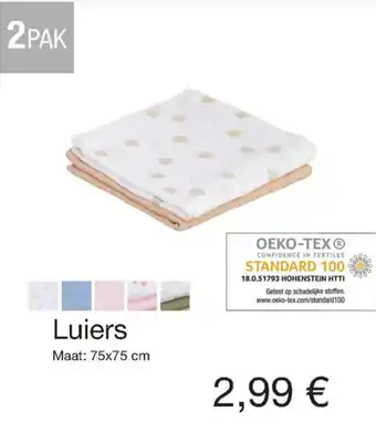 Kik Luiers 75*75cm 2st aanbieding