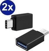 Bol.com Vues usb-c naar usb 3.0 adapter - 2 stuks - thunderbolt 3 - converter hub - zwart - otg verloop aanbieding
