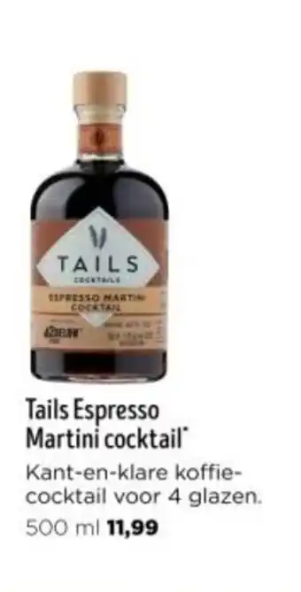 Jumbo Tails Espresso Martini cocktail 500 ml aanbieding