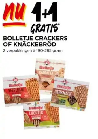 Jumbo BOLLETJE CRACKERS OF KNACKEBORD 2 verpakkingen a 190 285 gram aanbieding