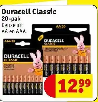 Kruidvat Duracell Classic batterijen 20-pak AA/AAA aanbieding