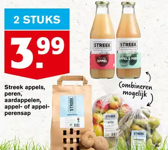 Hoogvliet Streek appels, peren, aardappelen, appel- of appel- perensap aanbieding