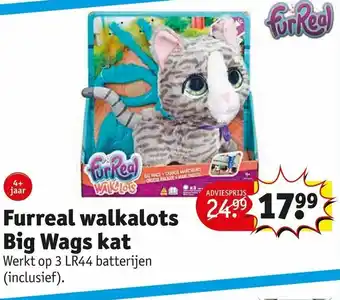 Kruidvat Furreal Walkalots Big Wags kat aanbieding