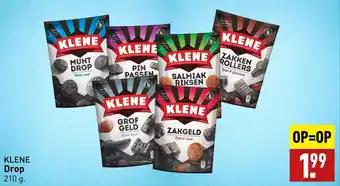 ALDI KLENE Drop 210g aanbieding