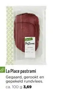 Jumbo La place pastrami gegaard, gerookt en gepekeld rundvlees. ca. 100 g 3,69 aanbieding