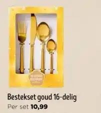 Jumbo Bestekset goud 16-delig aanbieding