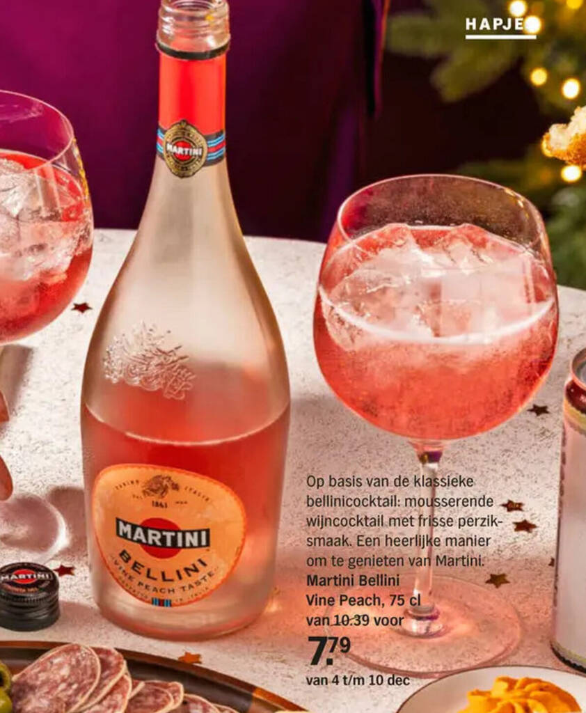Martini Bellini Vine Peach, 75cl aanbieding bij Albert Heijn
