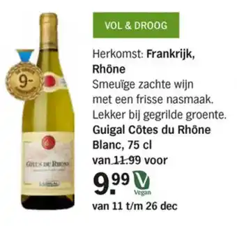 Albert Heijn Guigal Côtes du Rhône Blanc, 75 cl aanbieding