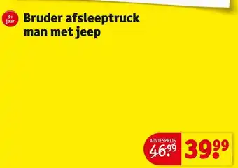 Kruidvat Bruder afsleeptruck man met jeep aanbieding