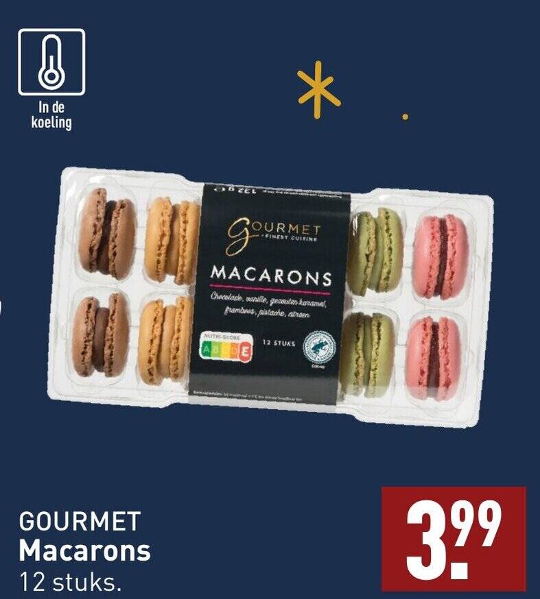 GOURMET Macarons 12 stuks. aanbieding bij ALDI