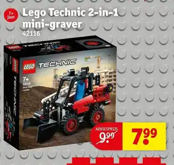 Kruidvat LEGO TECHNIC 2in1 mini-graver 42116 aanbieding