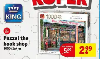 Kruidvat King Puzzel The Book Shop 1000st aanbieding