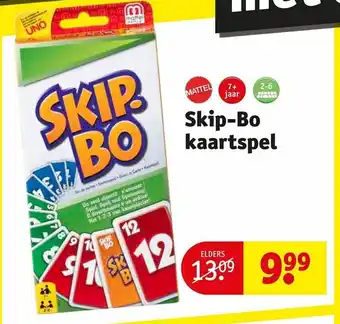 Kruidvat Mattel Skip Bo kaartspel aanbieding