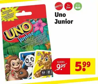 Kruidvat Mattel Uno Junior kaartspel aanbieding