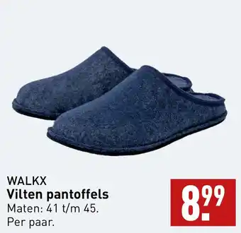 ALDI WALKX Vilten pantoffels aanbieding