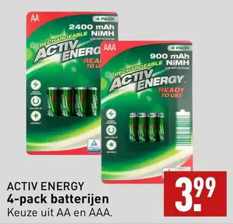 ALDI ACTIV ENERGY 4-pack batterijen aanbieding