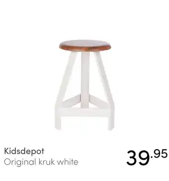 Baby & Tiener Kidsdepot Original kruk white aanbieding