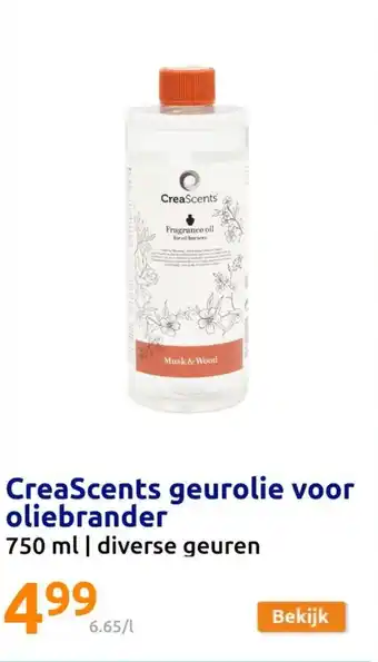 Action CreaScents geurolie voor oliebrander 750ml aanbieding