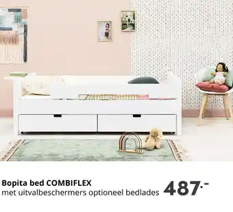 Baby & Tiener Bopita bed COMBIFLEX met uitvalbeschermers optioneel bedlades aanbieding